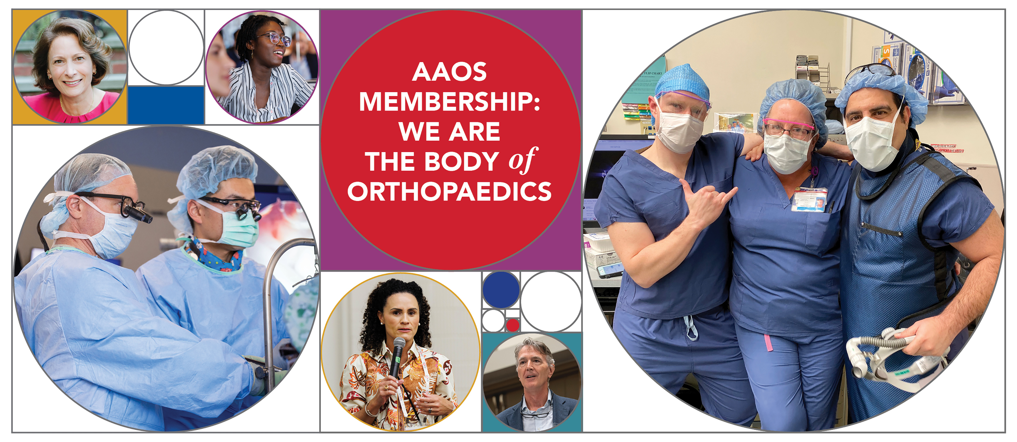 A collage of people wearing medical scrubs and masks.