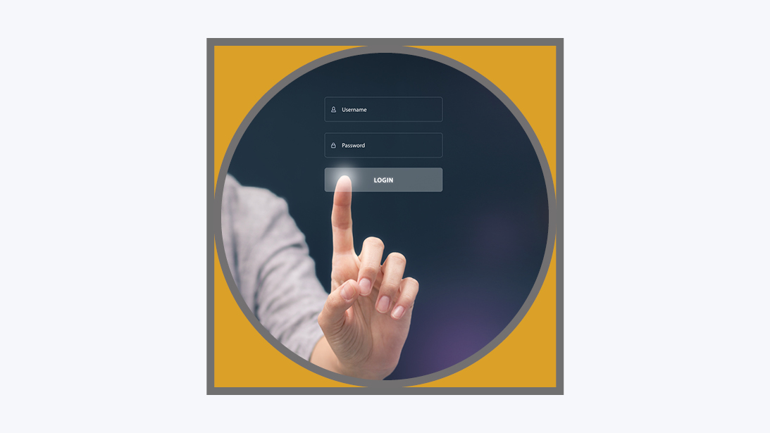 A hand holding a touch screen device.