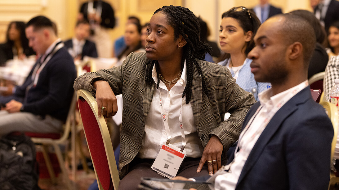 medical student in meeting
